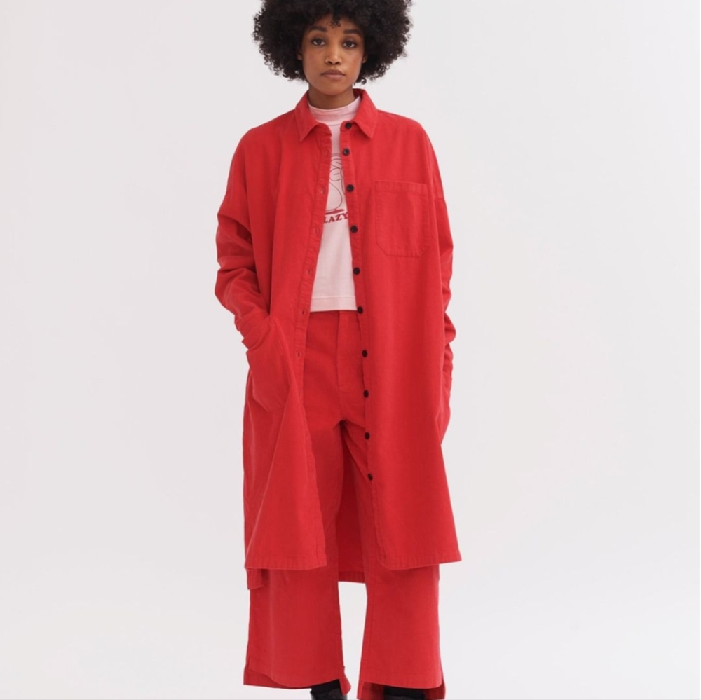 Lazy Oaf Wonky Cord Shirt Dress